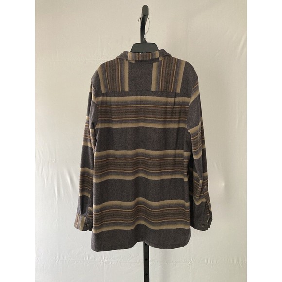 Pendleton Wool Striped Board Shirt Loop Collar Size Medium COLORFUL  EUC - Picture 5 of 6